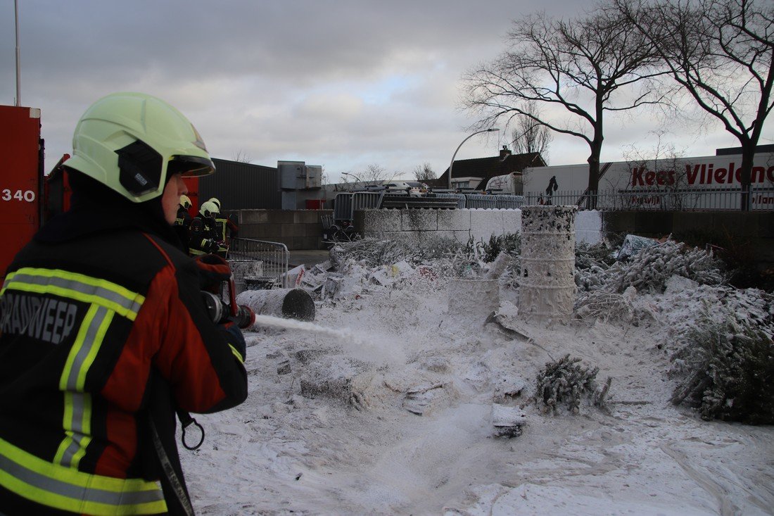 Brand op gemeentewerf Katwijk